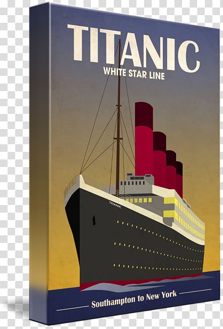 Canvas print Art Deco Poster, Ocean Liner transparent background PNG clipart