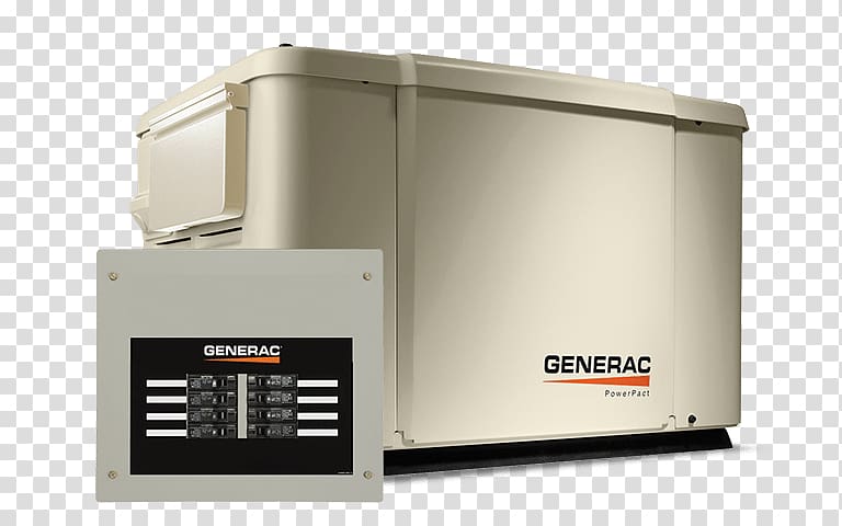 Generac Power Systems Standby generator Generac PowerPact 7.5kW Standby Electric generator Transfer switch, Standalone Power System transparent background PNG clipart