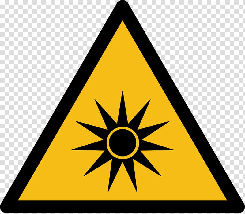 Optical radiation Laser safety Warning sign, optical radiation transparent background PNG clipart
