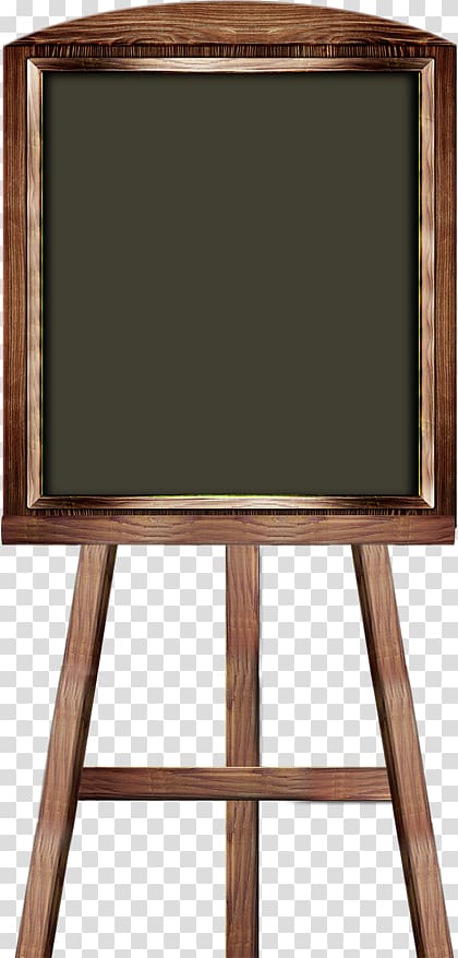 brown wooden framed easel board, , Billboard transparent background PNG clipart