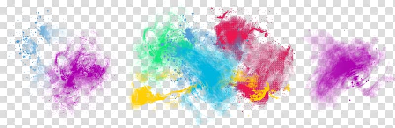 multicolored abstract painting, Graphic design Ink, A plurality of color ink pattern rainbow smoke transparent background PNG clipart