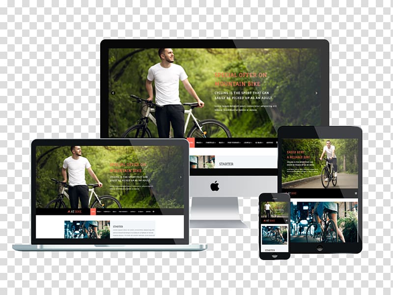 Responsive web design Template WordPress Mockup WooCommerce, WordPress transparent background PNG clipart