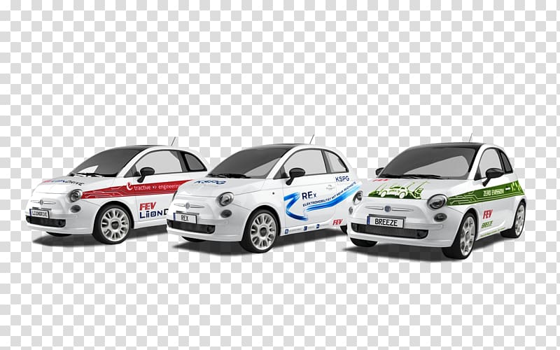 City car Electric vehicle Fiat 500, car transparent background PNG clipart