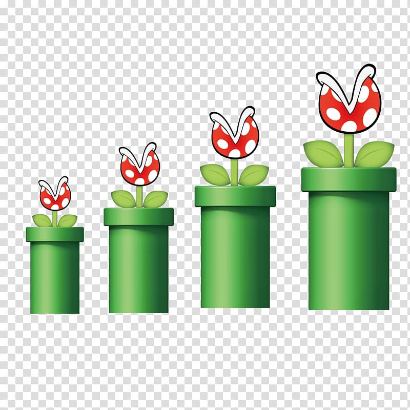 Super Mario pipe and flower illustration, Super Mario Bros. Icon, Super Mary transparent background PNG clipart