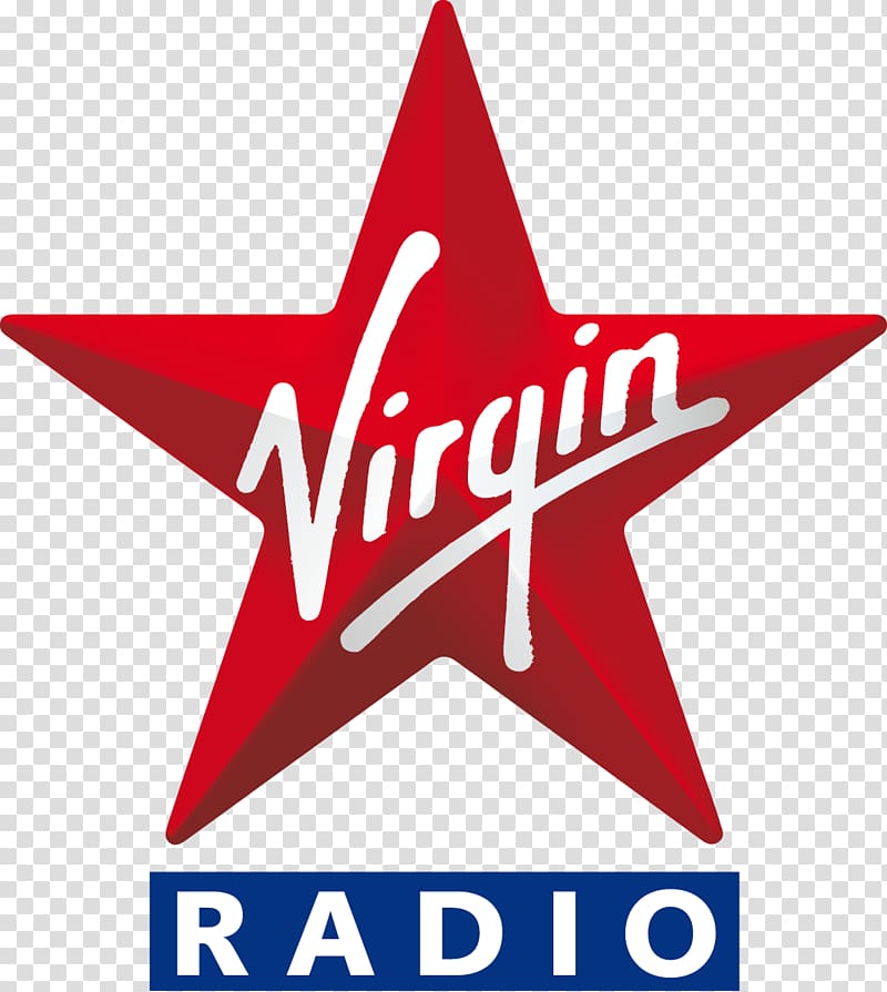 Logo Virgin Radio TV Television channel, Camille Combal transparent background PNG clipart