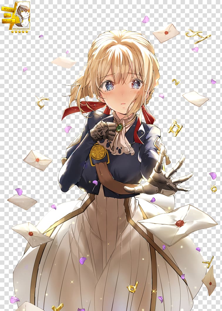 Violet Evergarden Anime Kyoto Animation Fan art, Anime transparent background PNG clipart