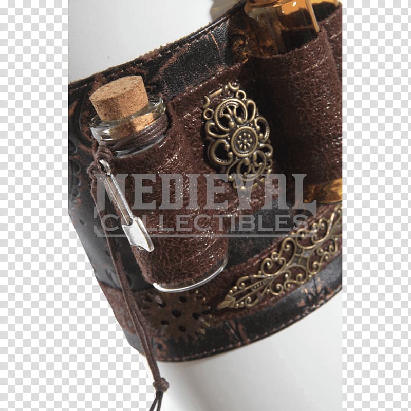 Steampunk fashion Leather Wristband Bracelet, cosplay transparent background PNG clipart