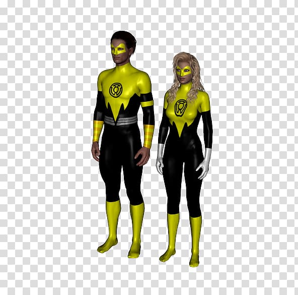 Wetsuit Dry suit Superhero, yellow lantern transparent background PNG clipart