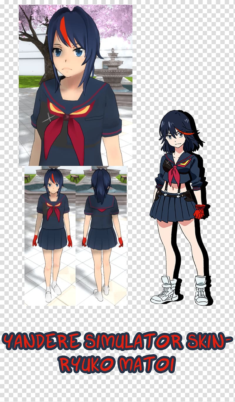 Yandere Simulator Ryuko Matoi Yuno Gasai Anime, Anime transparent background PNG clipart Yandere Simulator Ryuko Matoi Yuno Gasai Anime, Anime transparent background PNG clipart
