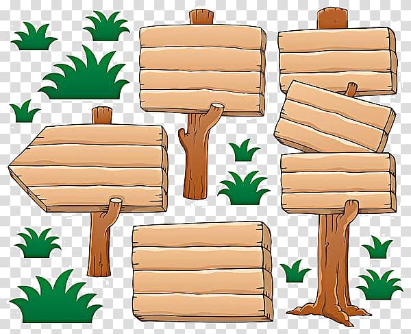 Signage , Cartoon grass road sign transparent background PNG clipart