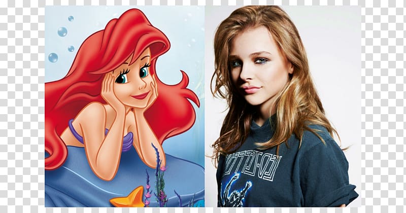 Ariel The Little Mermaid YouTube Attina Disney Princess, Chloe Moretz transparent background PNG clipart