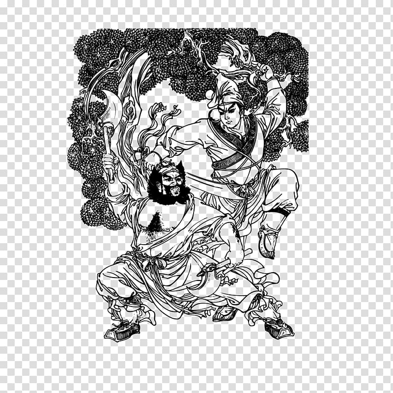Water Margin Mount Liang Illustration, Ancient battlefield transparent background PNG clipart
