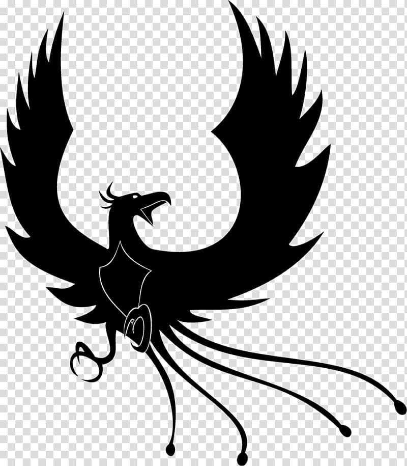 Blue Phoenix Logos Clipart Black And White Download - Phoenix