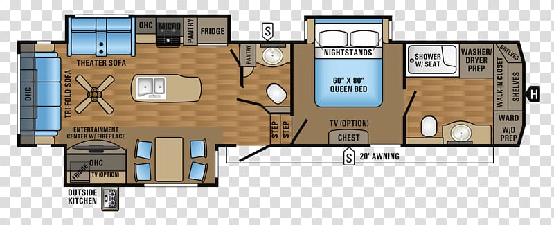 Caravan Campervans Fifth wheel coupling Floor plan, car transparent background PNG clipart