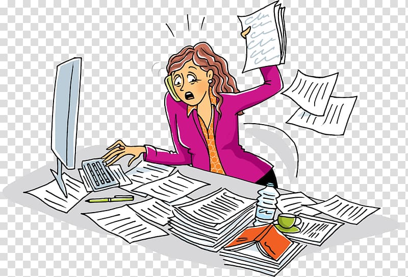 woman holding papers illustration, Labor Stress Business Organization Burnout, stress transparent background PNG clipart