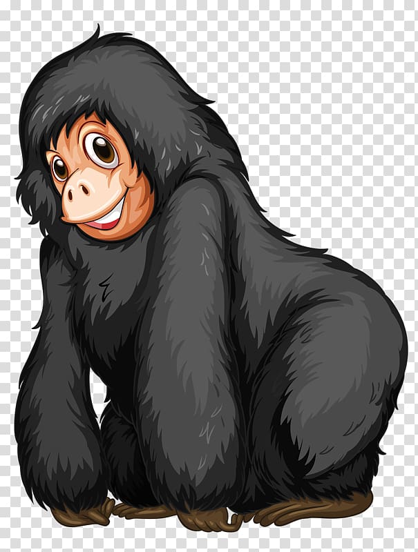 Western gorilla , Hairy gorilla transparent background PNG clipart