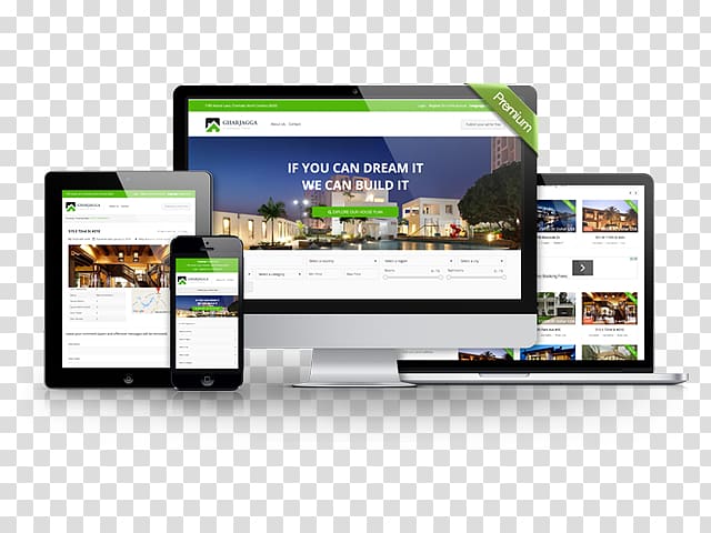 Responsive web design Web development Web template, real estate ads transparent background PNG clipart