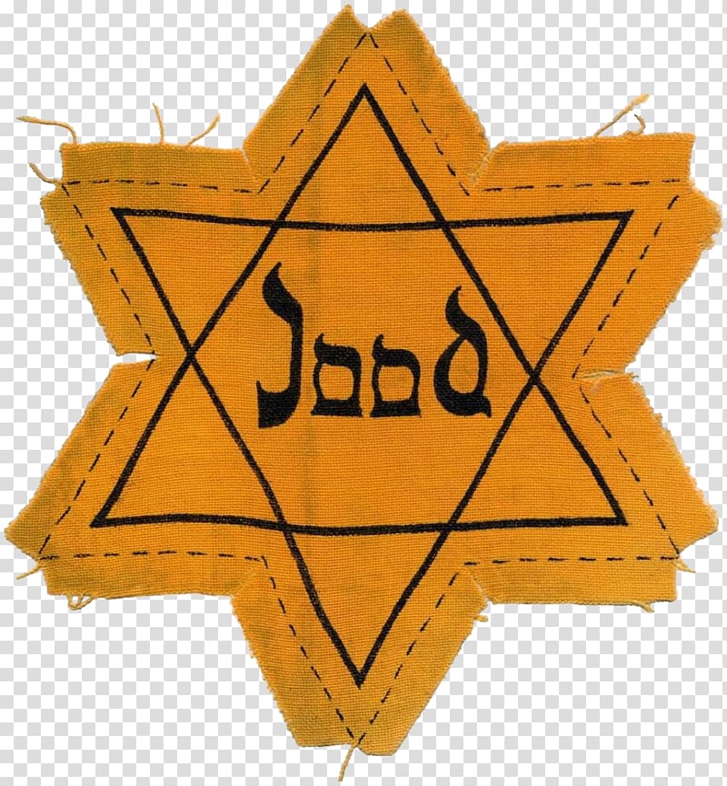 The Holocaust Netherlands Nazi Germany Yellow badge Jewish people, star pendant transparent background PNG clipart