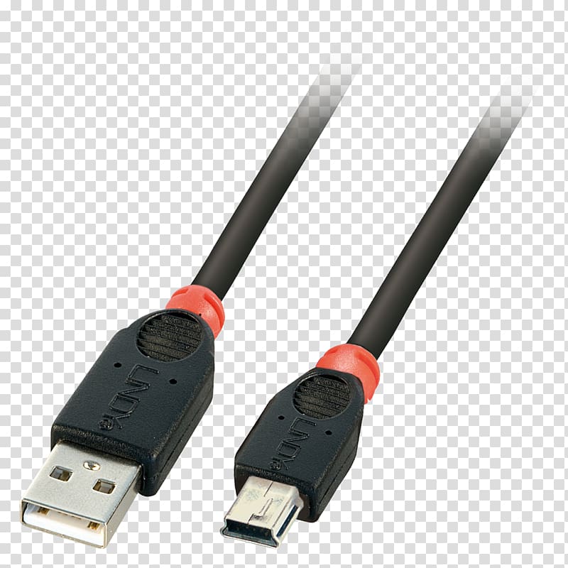 Mini-USB Electrical cable Electrical connector Lindy Electronics, USB transparent background PNG clipart