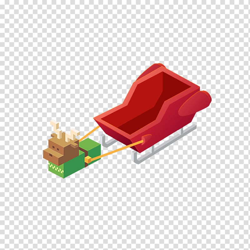 Santa Claus Christmas tree, Cartoon Christmas sleigh transparent background PNG clipart