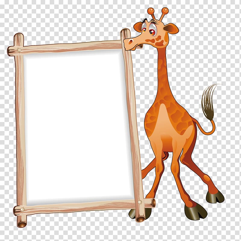 Northern giraffe Cartoon Drawing board, Cartoon deer drawing board transparent background PNG clipart
