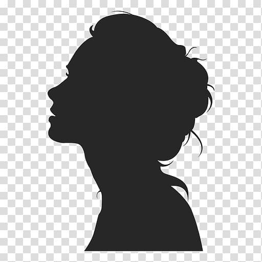 woman illustration, Silhouette Female Woman, girl face transparent background PNG clipart