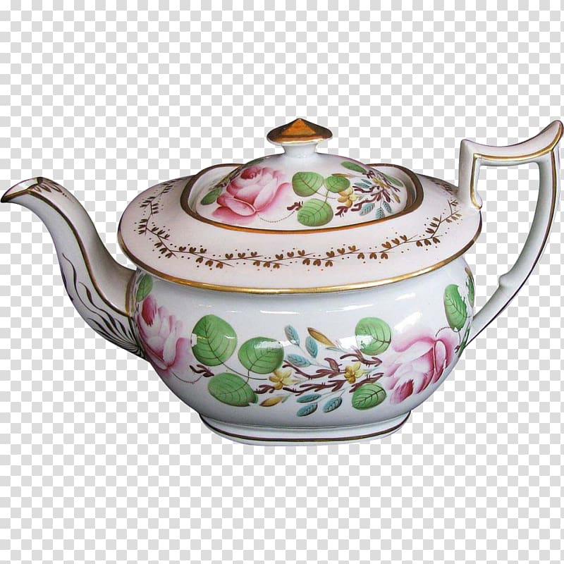 Teapot Porcelain Bone china Tureen, hand-painted coffee cup transparent background PNG clipart