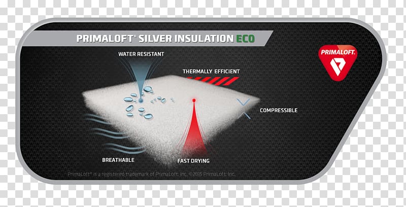 PrimaLoft Jacket Thermal insulation Silver Textile, jacket transparent background PNG clipart