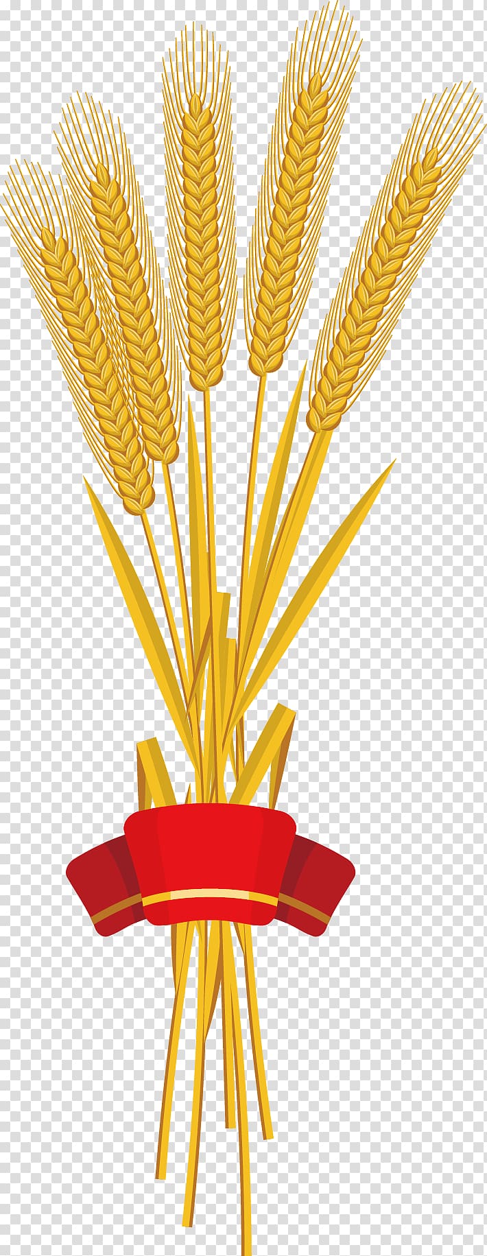 Red ribbon Wheat, Red ribbon wheat harvest transparent background PNG clipart