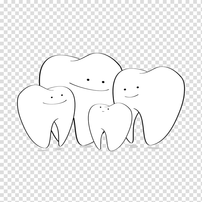 four white tooth , Elephant Tooth White , Baby teeth transparent background PNG clipart