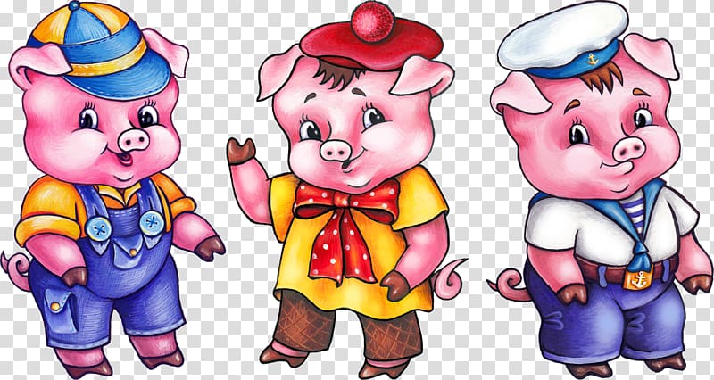 The Three Little Pigs Fairy tale Goldilocks and the Three Bears Domestic pig Little Red Riding Hood, three little pigs transparent background PNG clipart
