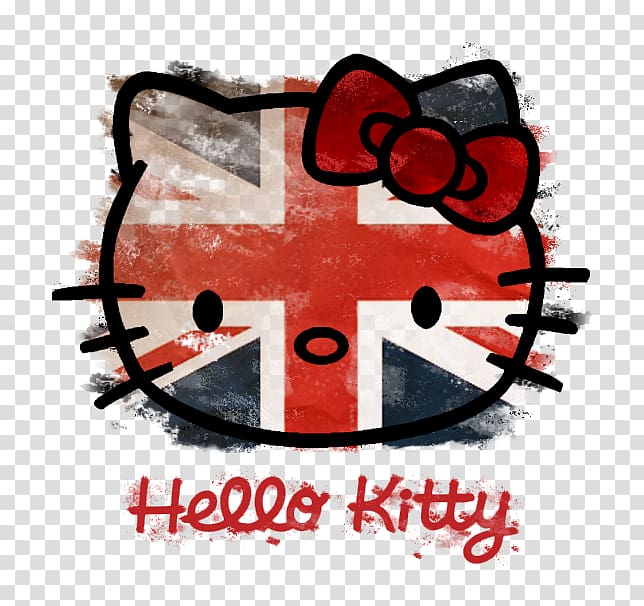 Hello Kitty Sanrio Kavaii Ryota Kise, UNION JACK FLAG transparent background PNG clipart