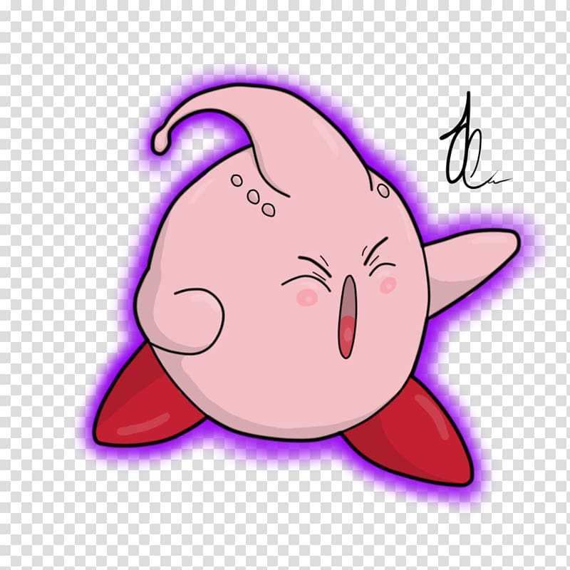 Majin Buu Drawing Dragon Ball Art, Kirby transparent background PNG clipart