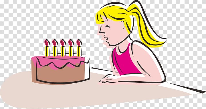 Birthday cake Candle , Blow out the candles transparent background PNG clipart