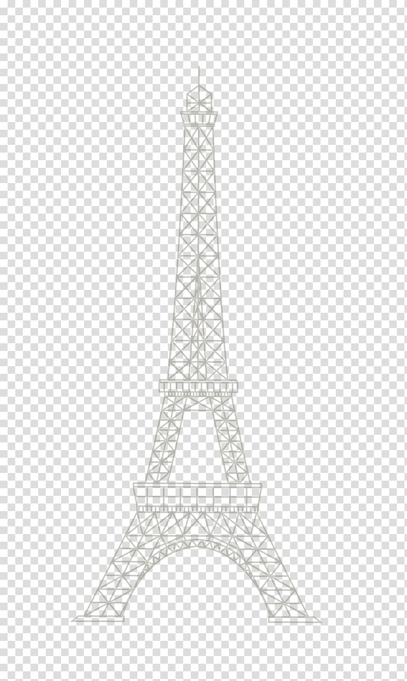 White Black Pattern, Eiffel Tower transparent background PNG clipart