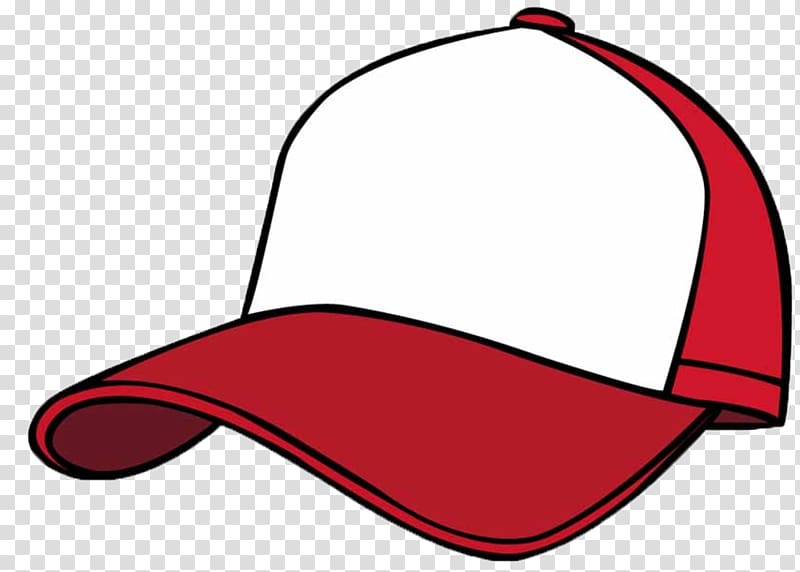 red and white baseball cap, Baseball cap Cartoon, Cartoon baseball cap transparent background PNG clipart