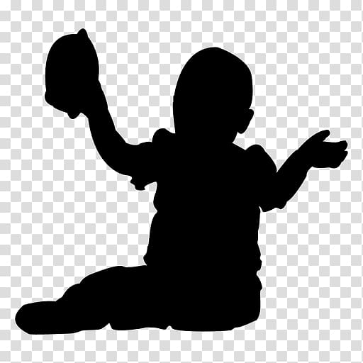 Silhouette Child Infant, children playing transparent background PNG clipart