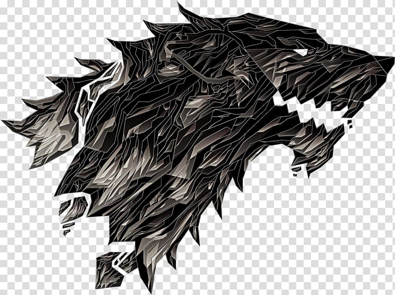 gray and black wolf illustration, Sigil House Stark Winter Is Coming Art, cool designs transparent background PNG clipart