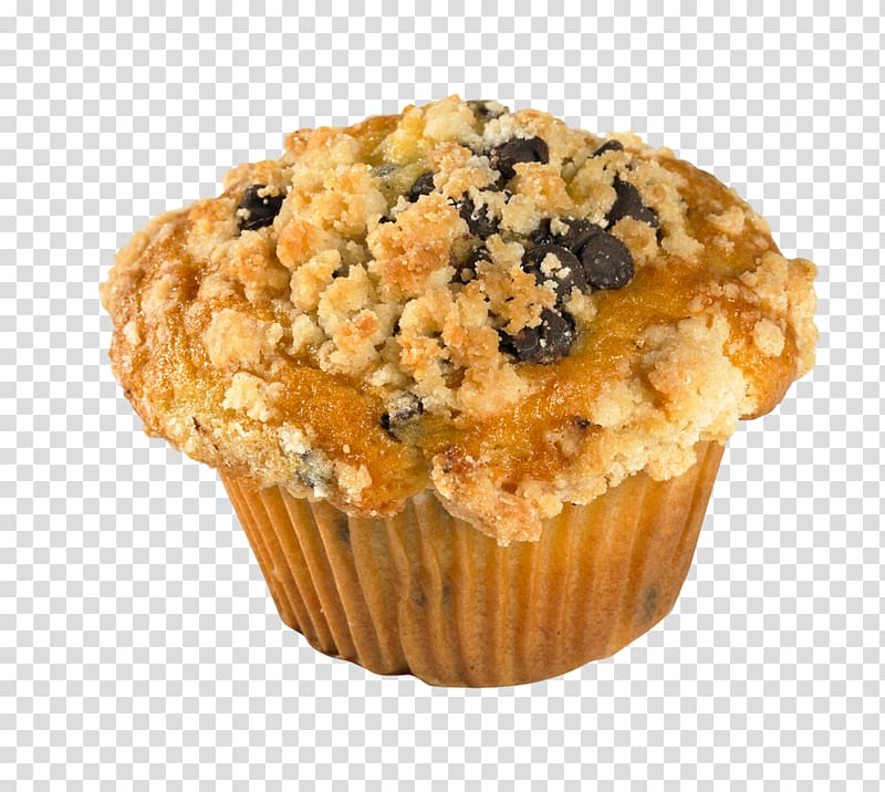 Muffin Bakery Streusel Pastry Cupcake, Banana Chip transparent background PNG clipart