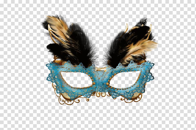 Carnival of Venice Mask Masquerade ball, Creative feather masks transparent background PNG clipart