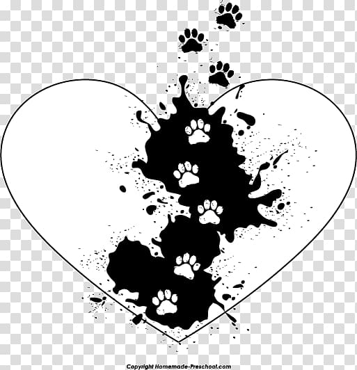 Heart Paw Tiger , Paw Print transparent background PNG clipart