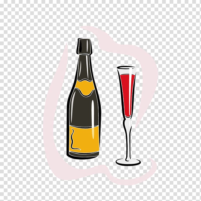 Champagne Wine Glass bottle Hypertension, Bottles and glasses transparent background PNG clipart