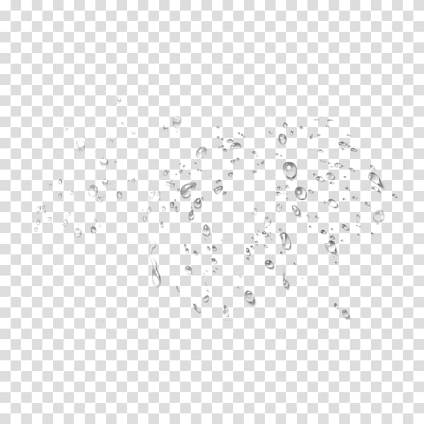 Black and white Drop, Floating water droplets transparent background PNG clipart