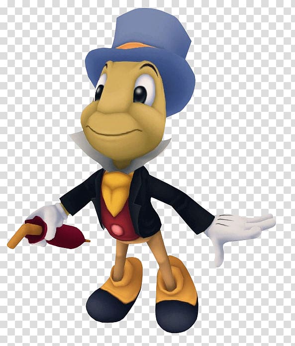 Jiminy Cricket Kingdom Hearts HD 1.5 Remix Minnie Mouse Donald Duck Geppetto, jiminy cricket transparent background PNG clipart