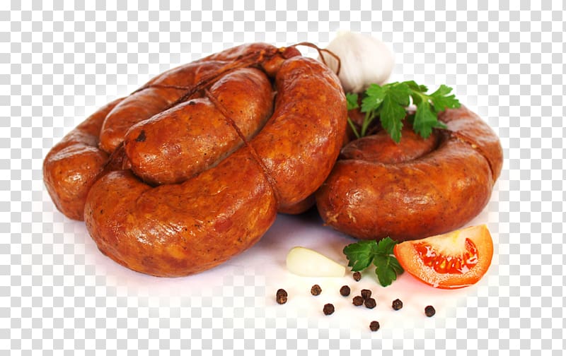 Thuringian sausage Bratwurst Frankfurter Würstchen Bockwurst, sausage transparent background PNG clipart