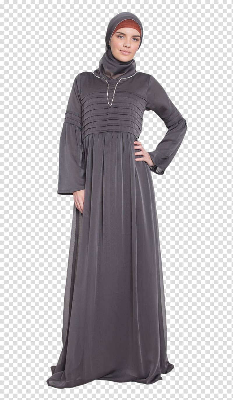 Abaya Maxi dress Hijab Islamic fashion, dress transparent background PNG clipart