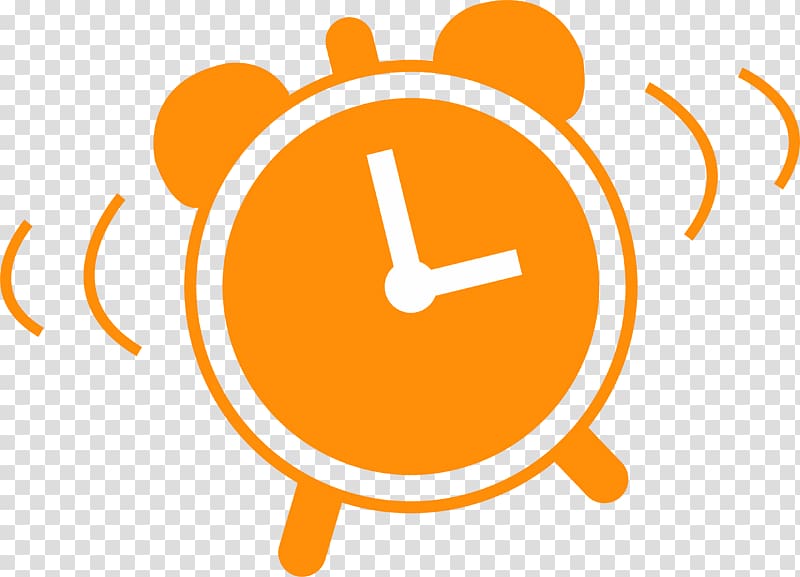 orange alarm clock illustration, Alarm clock Google s, Orange simple alarm clock decoration pattern transparent background PNG clipart