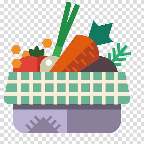 Icon, Flat vegetable basket transparent background PNG clipart