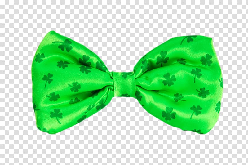 Bow tie Saint Patricks Day Shamrock , Green bow transparent background PNG clipart