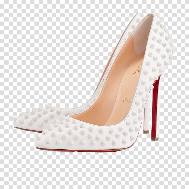 Quartier Pigalle White Sandal High-heeled footwear Court shoe, White high heels transparent background PNG clipart